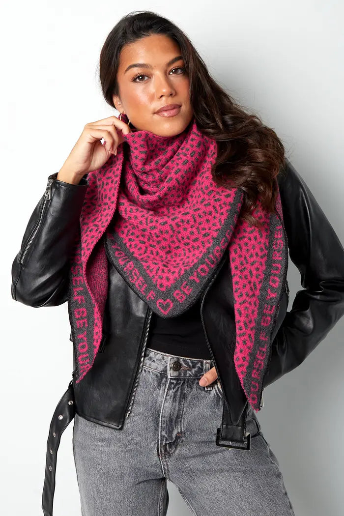 Hot Pink Triangle Scarf