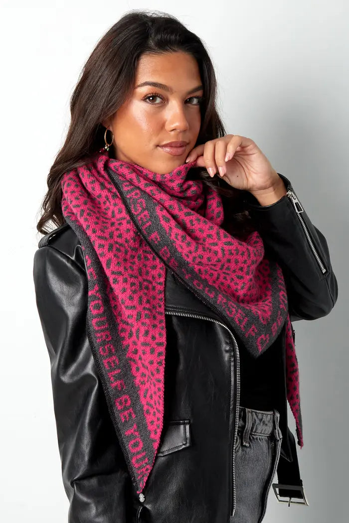 Hot Pink Triangle Scarf