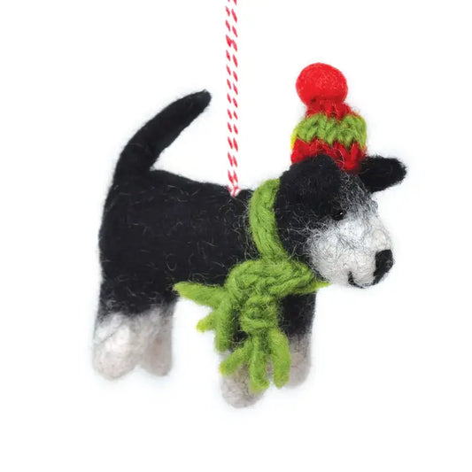 Felt Decoration - Terrier Dog Christmas Wool Decoration