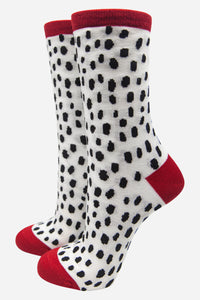 Women's Bamboo Spotty Dalmatian Socks