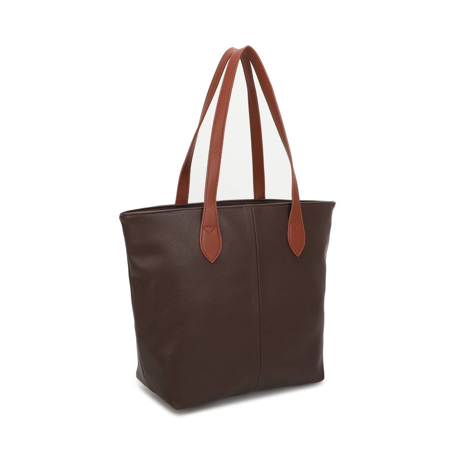 Tote Bag with Two Tone Handles: Coral