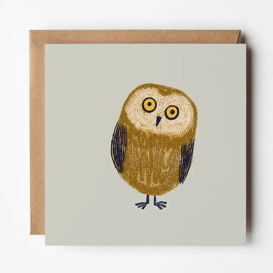 Owl - Blank Greetings Card