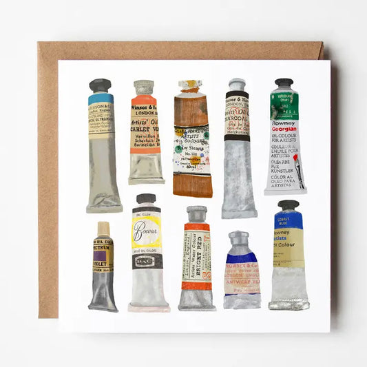 Painter's Palette - Blank Greetings Card