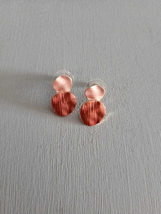 Pink & Gold Circle Necklace Set