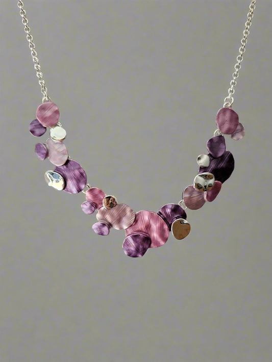 Lilac & Purple Circle Necklace Set