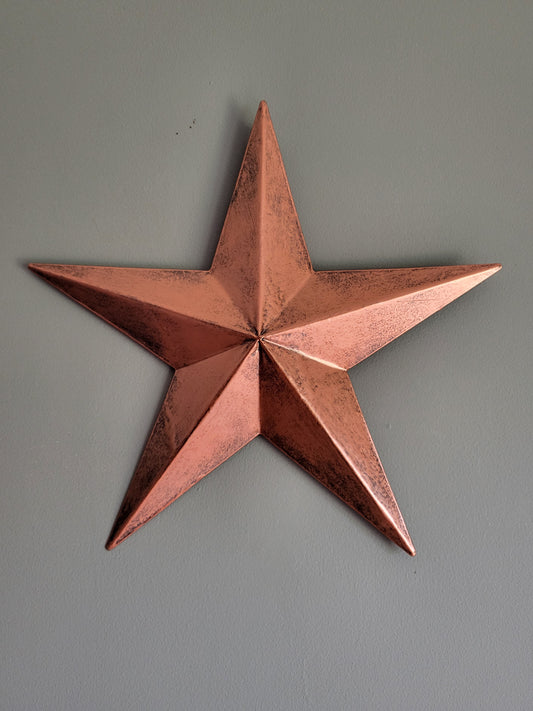 Metal Hanging Copper Coloured Star 32cm