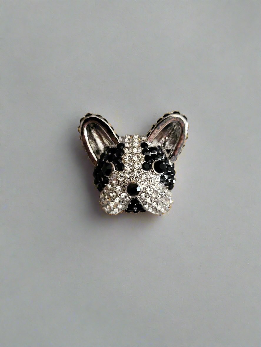 Crystal Dog Brooch