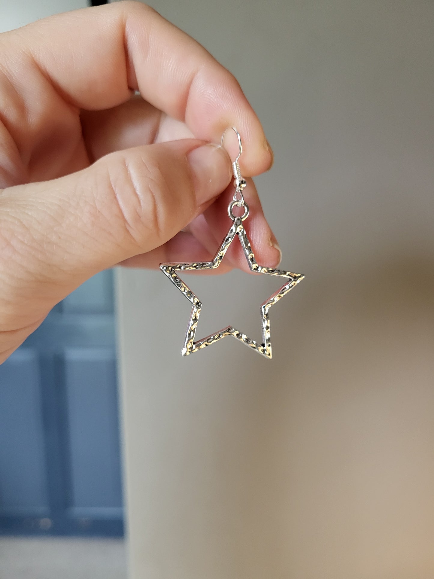 Hollow Star Drop Earrings