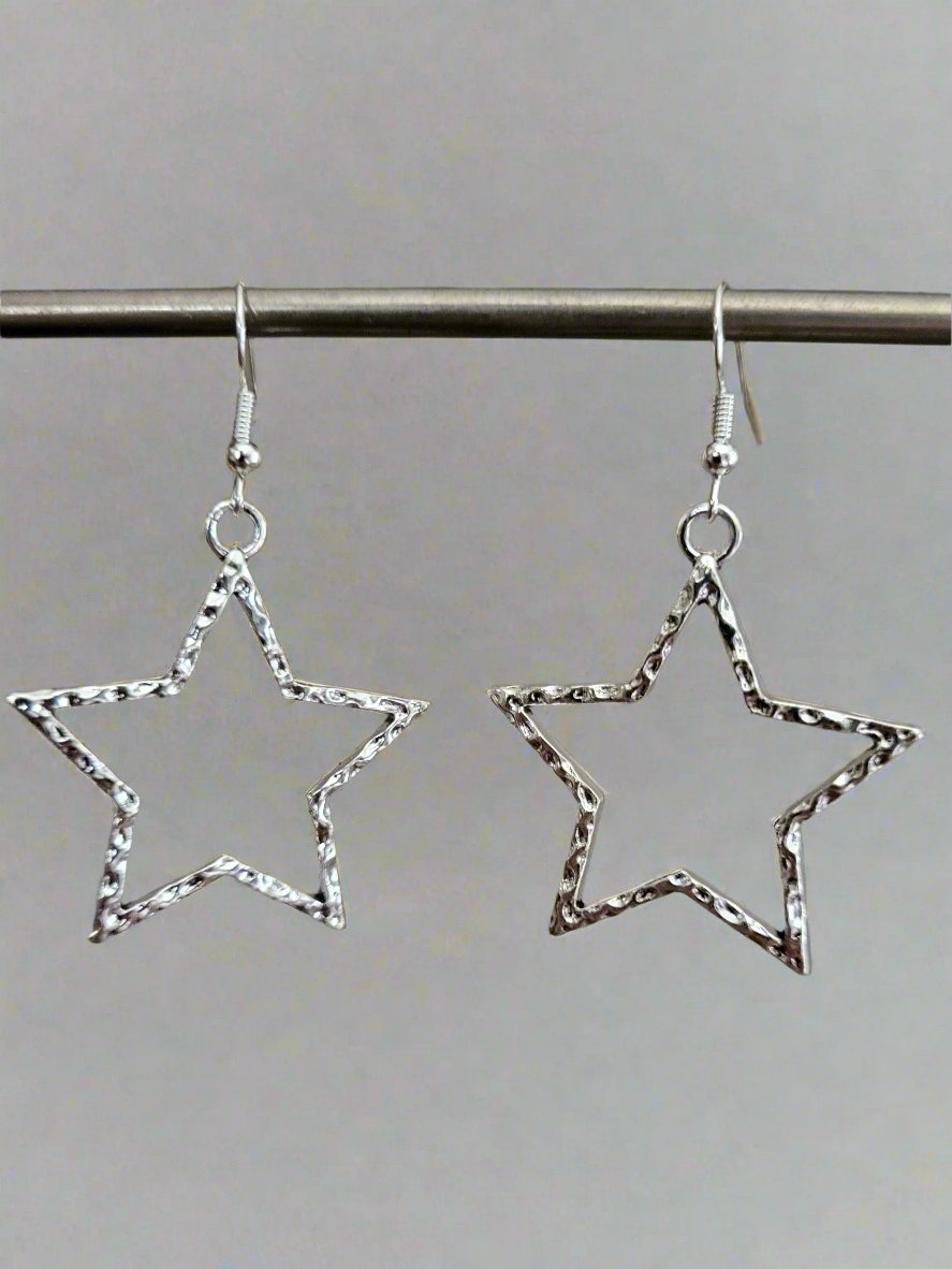 Hollow Star Drop Earrings