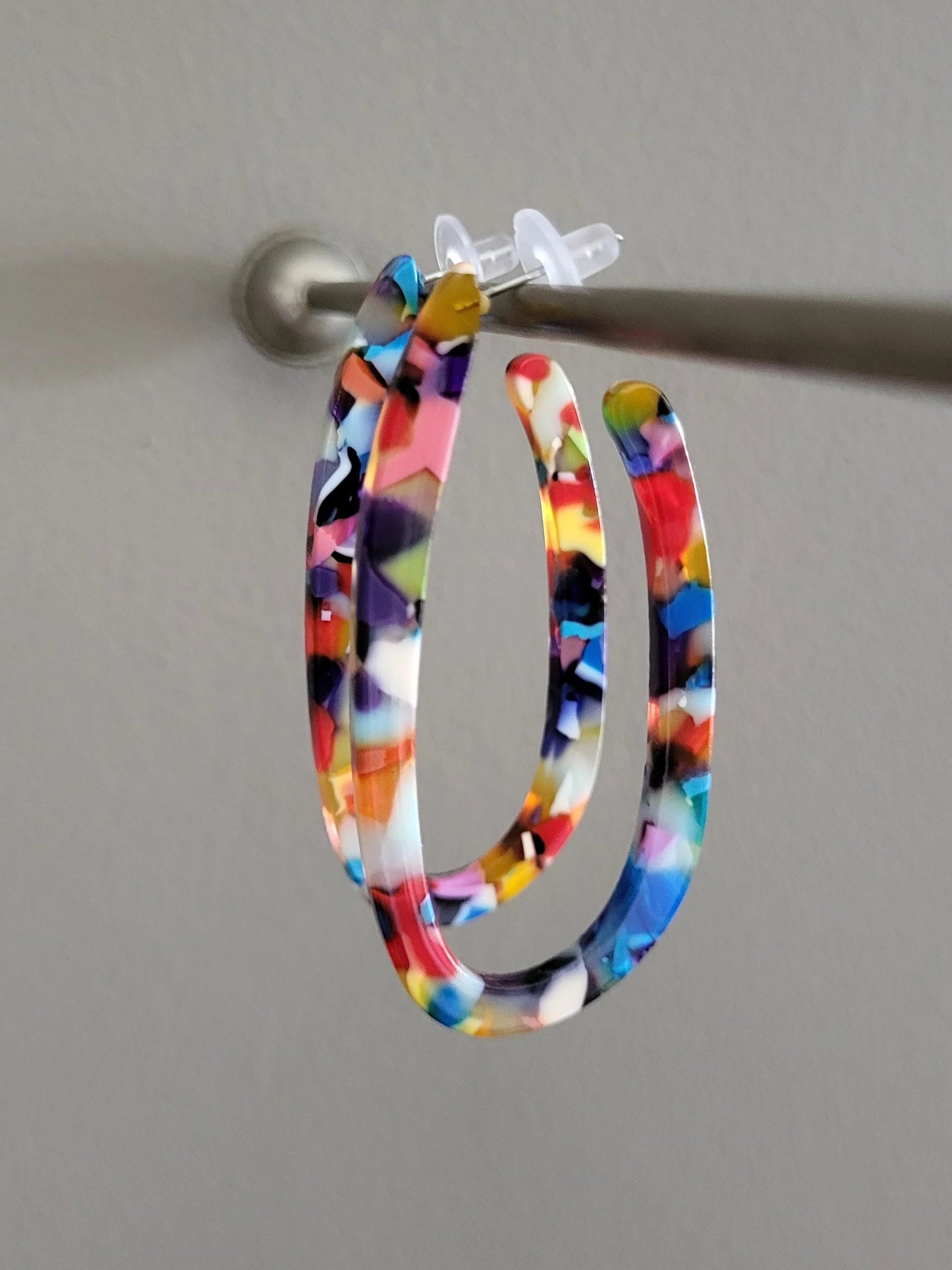 Multi-Coloured Hoop Earrings