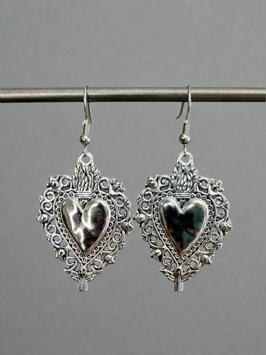 Heart Drop Earrings