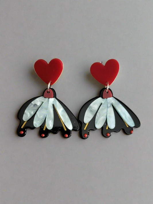 Acrylic Snowdrop Drop Earrings