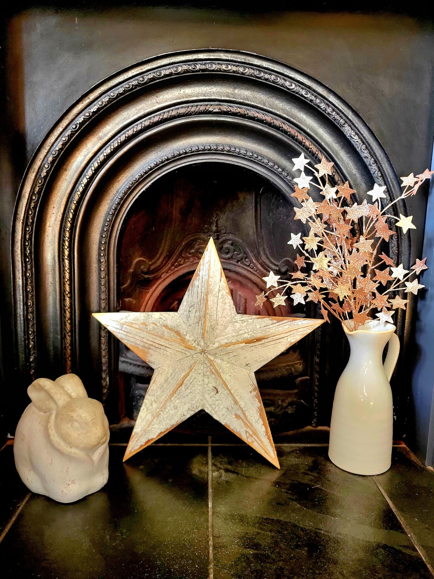 Glitter Star Spray - Rose Gold 65cm