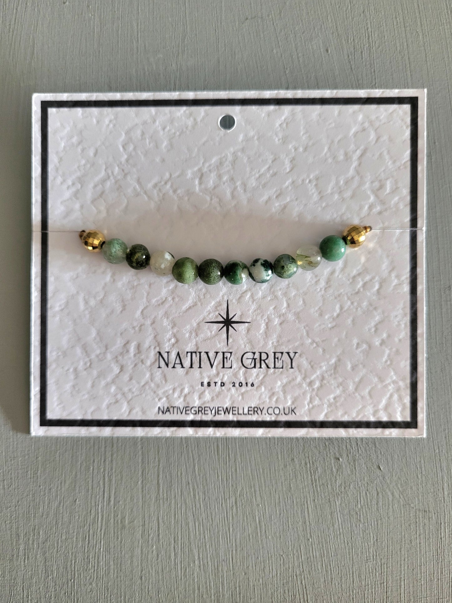 Green Agate Adjustable Bracelet