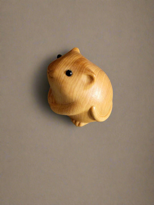 Tiny Wooden Mouse 4cm