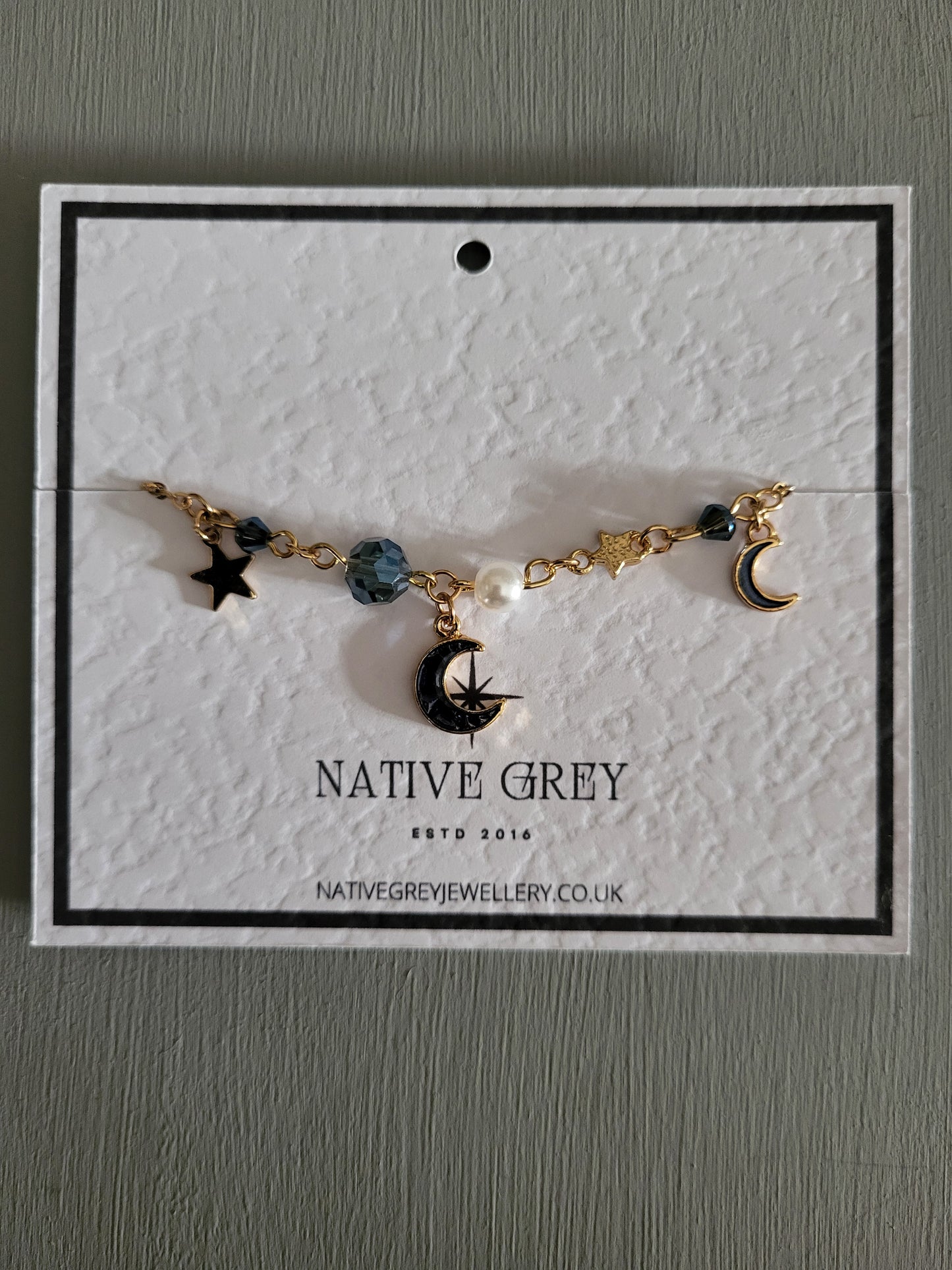 Gold Moon Charm Bracelet