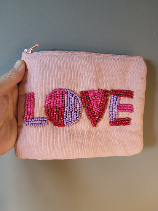 Beaded Purse/ Make up Bag 17cm