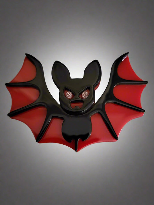 Batty Bat Acrylic Brooch