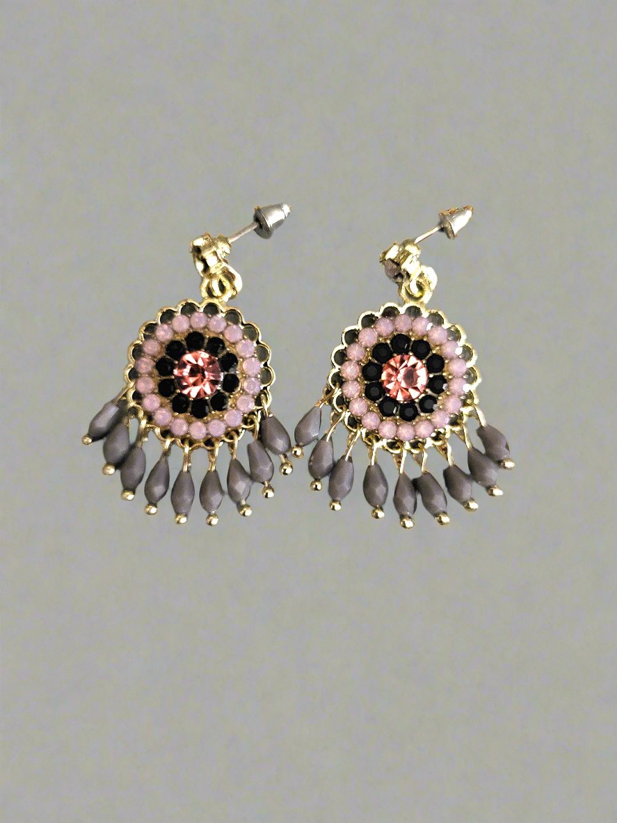 Beautiful Beaded and Encrusted Drop Earrings