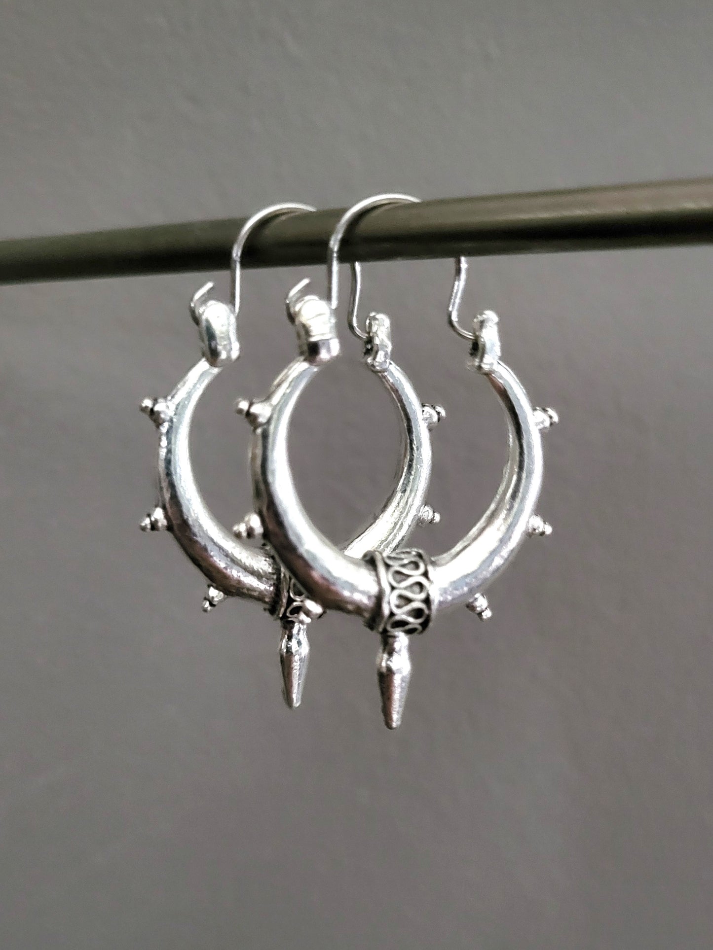 Silver Boho Hoops