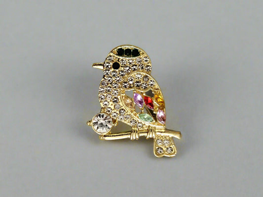 Little Crystal Bird Brooch