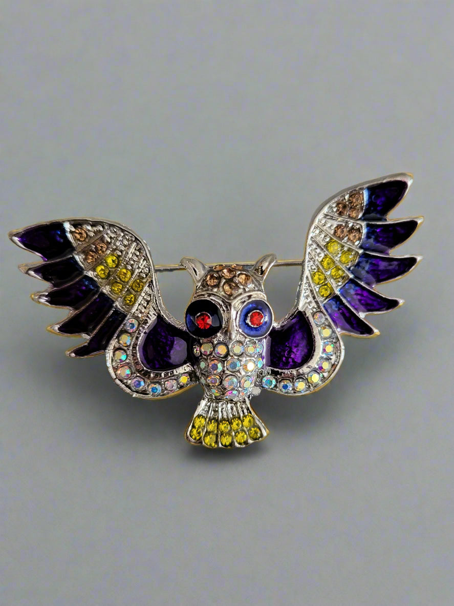 Sparkly Owl Brooch