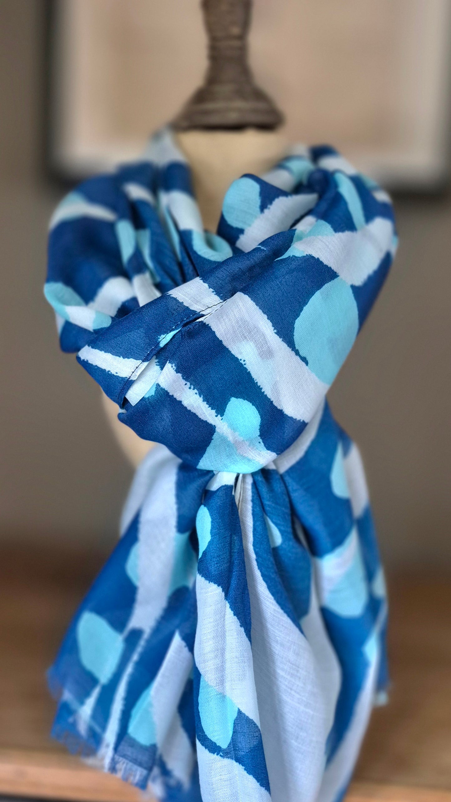 Blue & Turquoise Summer Scarf