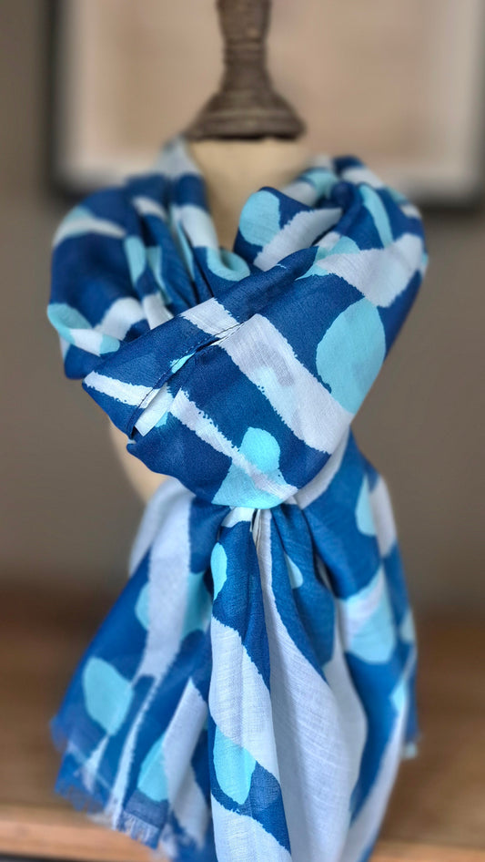Blue & Turquoise Summer Scarf