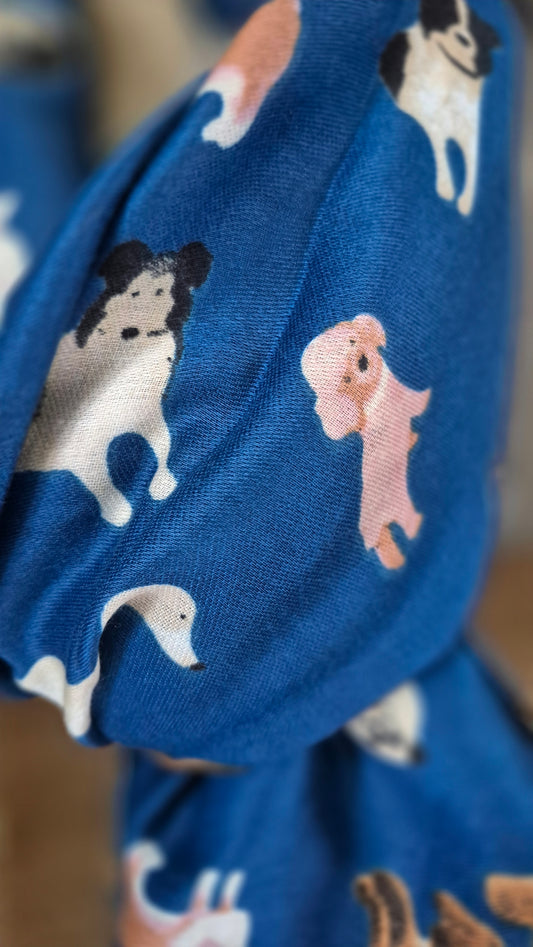 Blue Dog Scarf