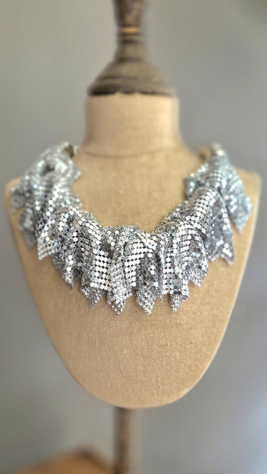 Striking Chain Mail Statement Necklace