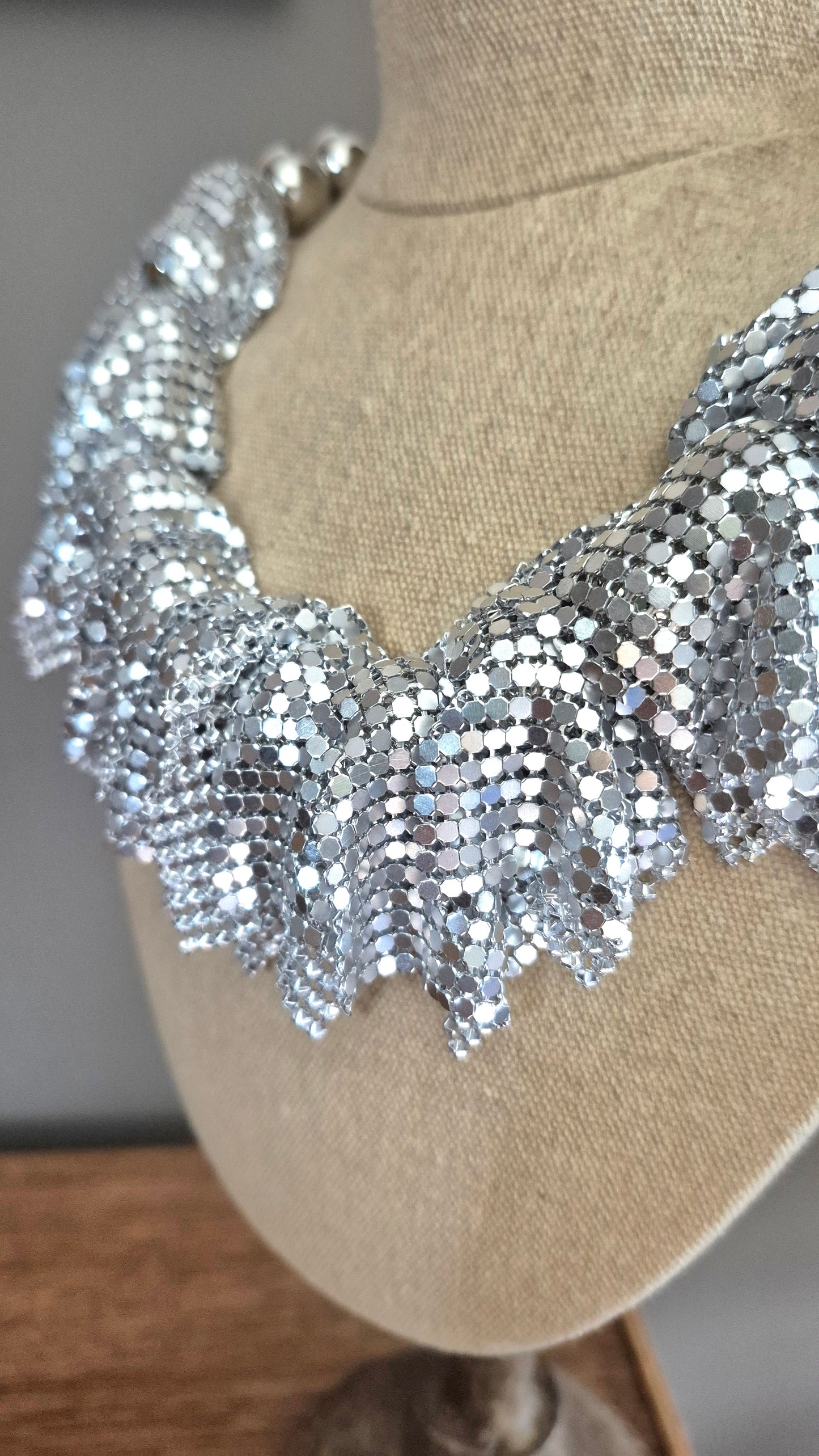 Striking Chain Mail Statement Necklace
