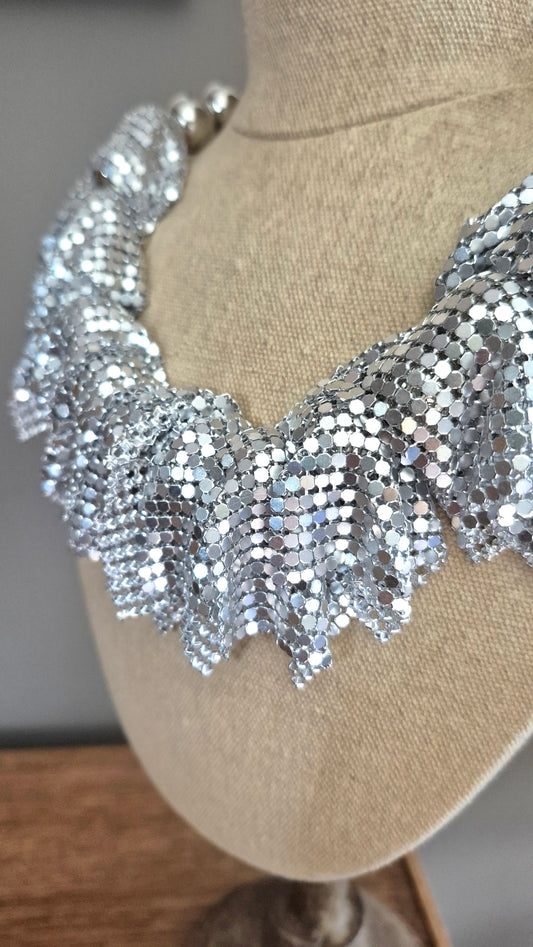 Striking Chain Mail Statement Necklace
