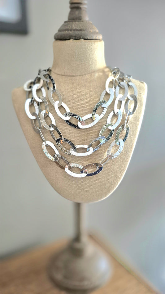 Exaggerated Layered Large Chain Necklace