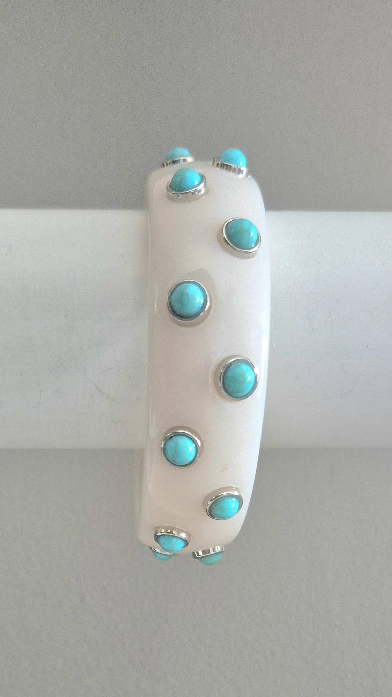 Acrylic Spotty Bangles - Black or White