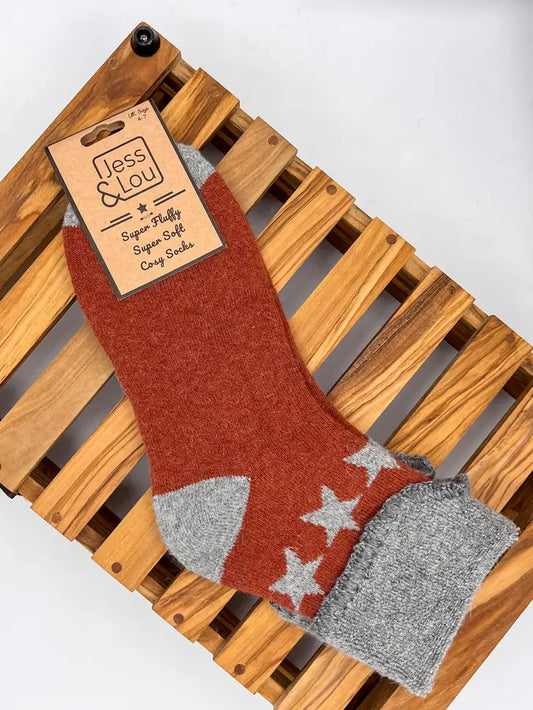 Rust Super Star Super Cosy Cuff Socks