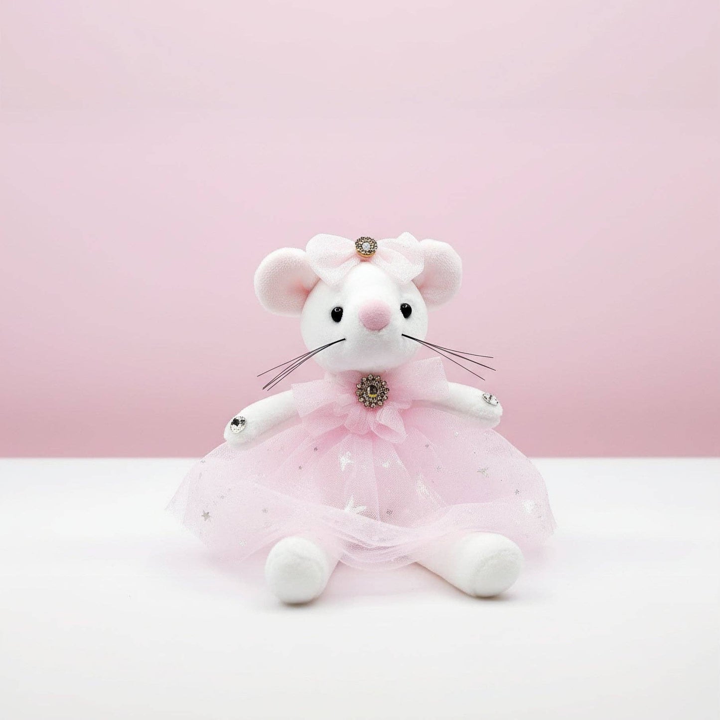 Mouse Key Ring & Bag Charm: White 21cm