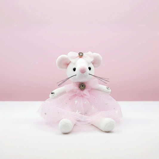 Mouse Key Ring & Bag Charm: White 21cm