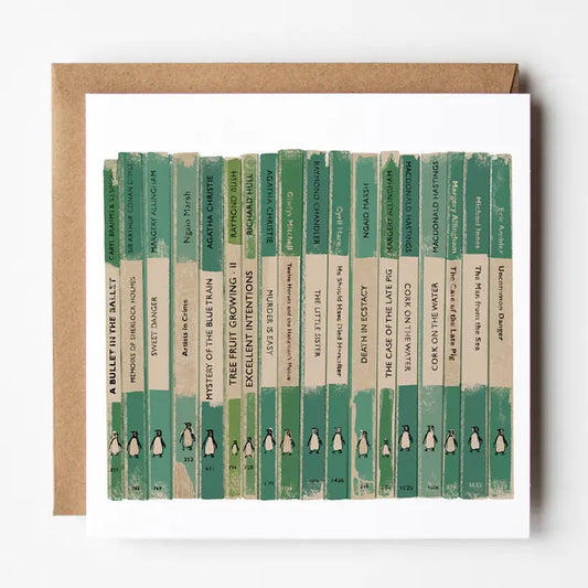 Penguin Green - Blank Greetings Card