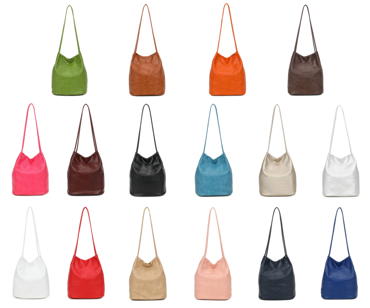 Soft Slouchy Shoulder Bag: Hot Pink