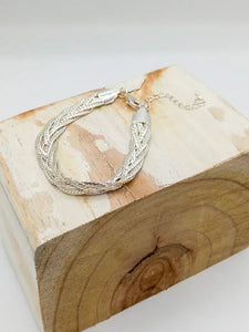 Silver Plated Twisted Bracelet