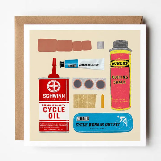 Cycling - Blank Greetings Card
