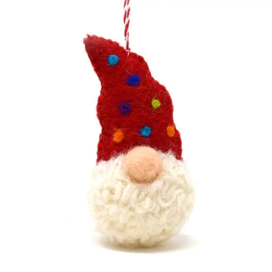 Felt Rainbow Gonk Christmas Decorations