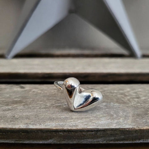 Unusual Shaped Heart Ring - Adjustable