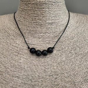 Simple Black Bead Necklace