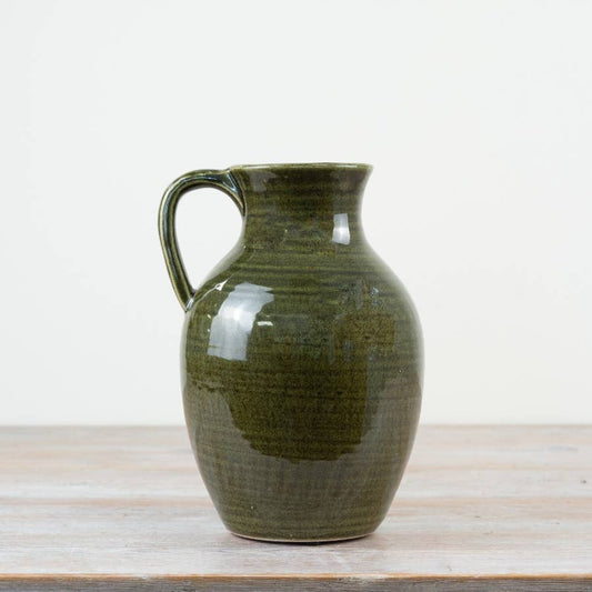 Green Viona Pitcher Vase, 19.5cm