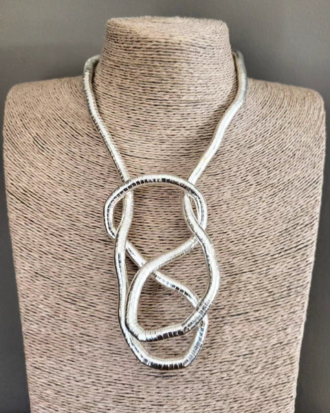 Silver Twisted Necklace