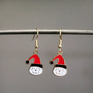 Sweet Christmas Cat Drop Earrings