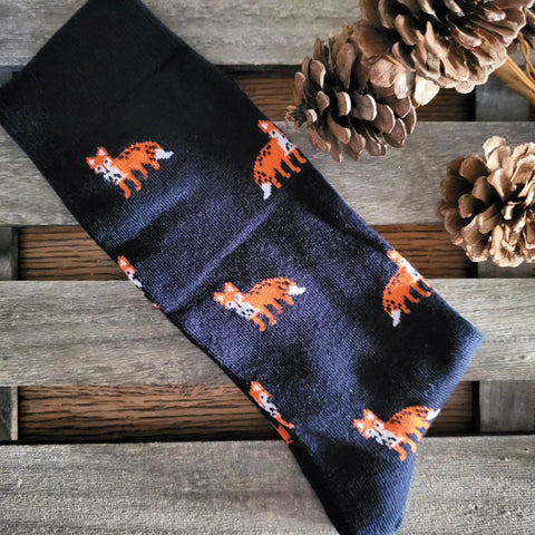 Men's Navy Fox Socks