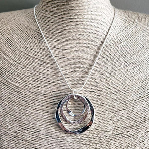 Silver Layered Circle Necklace