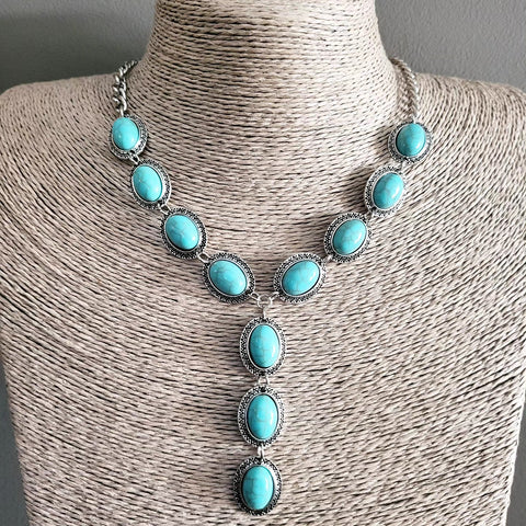 Y Shaped Turquoise Necklace